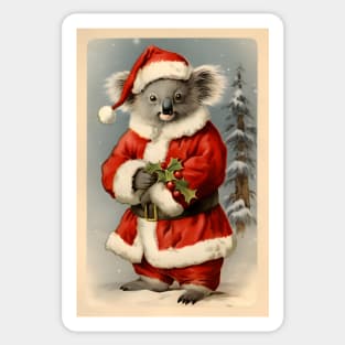 Santa Koala Sticker